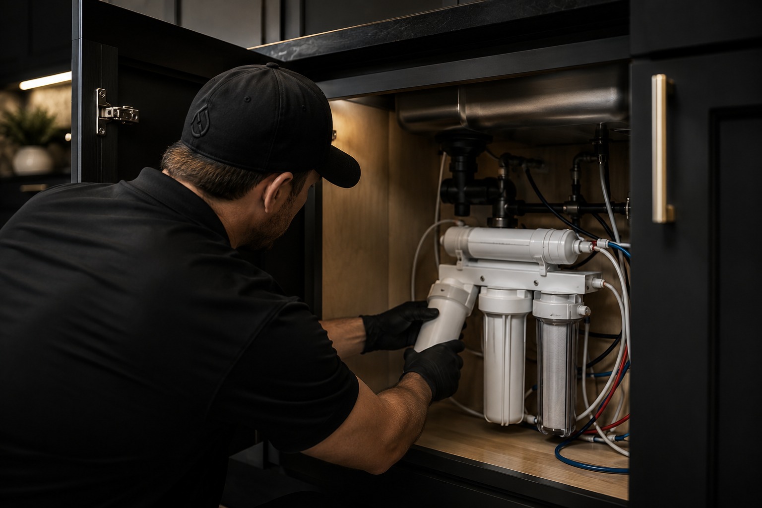 Professional RO and water filtration system installation